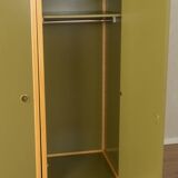 Système d'armoires Flötotto, années 1970, vert, hêtre, 4 pièces