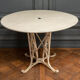 Table in painted sheet metal garden furniture ironwork 1950 base