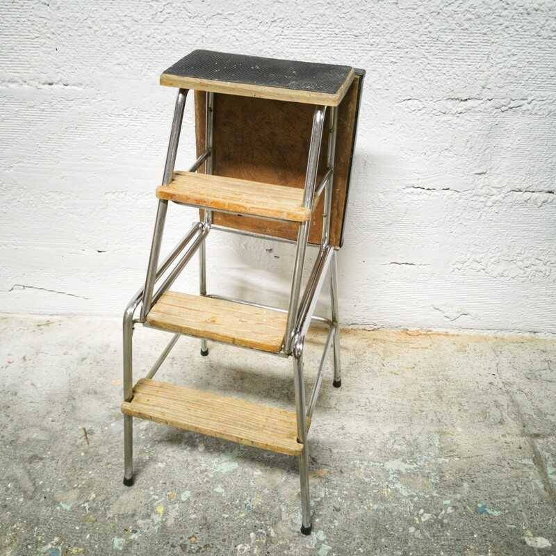 Folding step stool