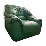 New armchair in vintage green leather