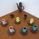 Swedish Syco Mocha Service, 1950s, Set of 15