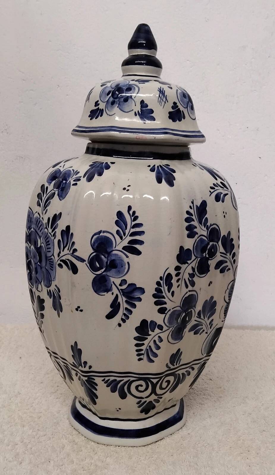 Vintage Delft Vase/Potiche, Hand-Painted and Signed