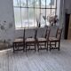 Set 4 chaises rustiques chêne De puydt, Belgique 1970