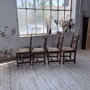 Set 4 chaises rustiques chêne De puydt, Belgique 1970
