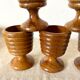 Coquetiers vintage en bois
