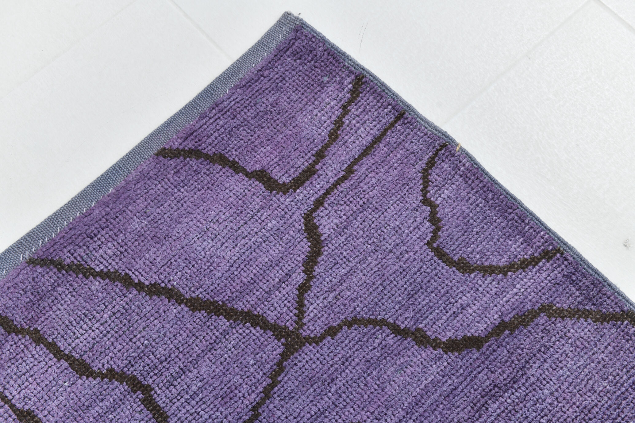 7x9 modern vintage purple  hemp area rug,