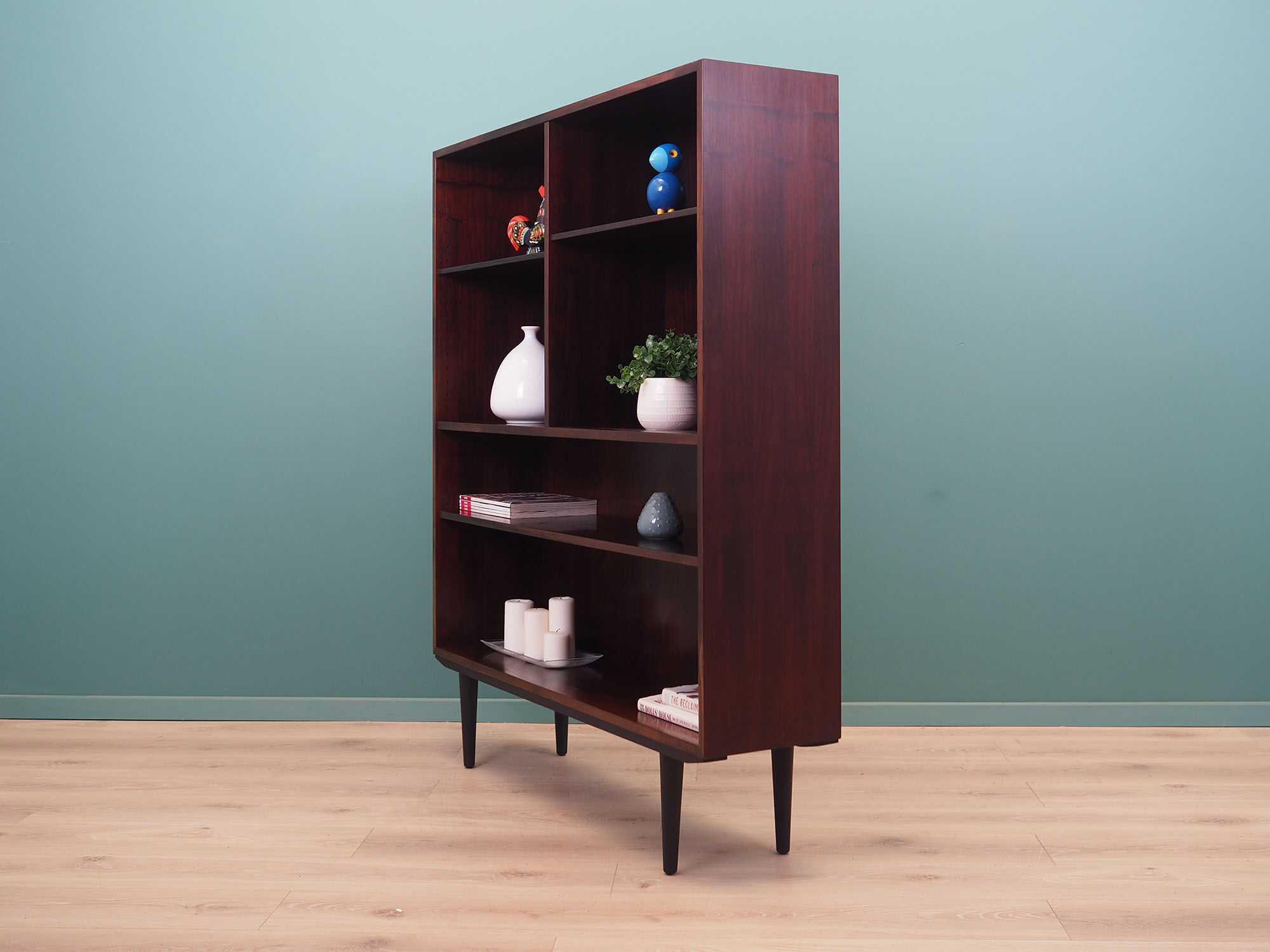 Rosewood bookcase, Danish design, 1960s, manufactured by Omann Jun