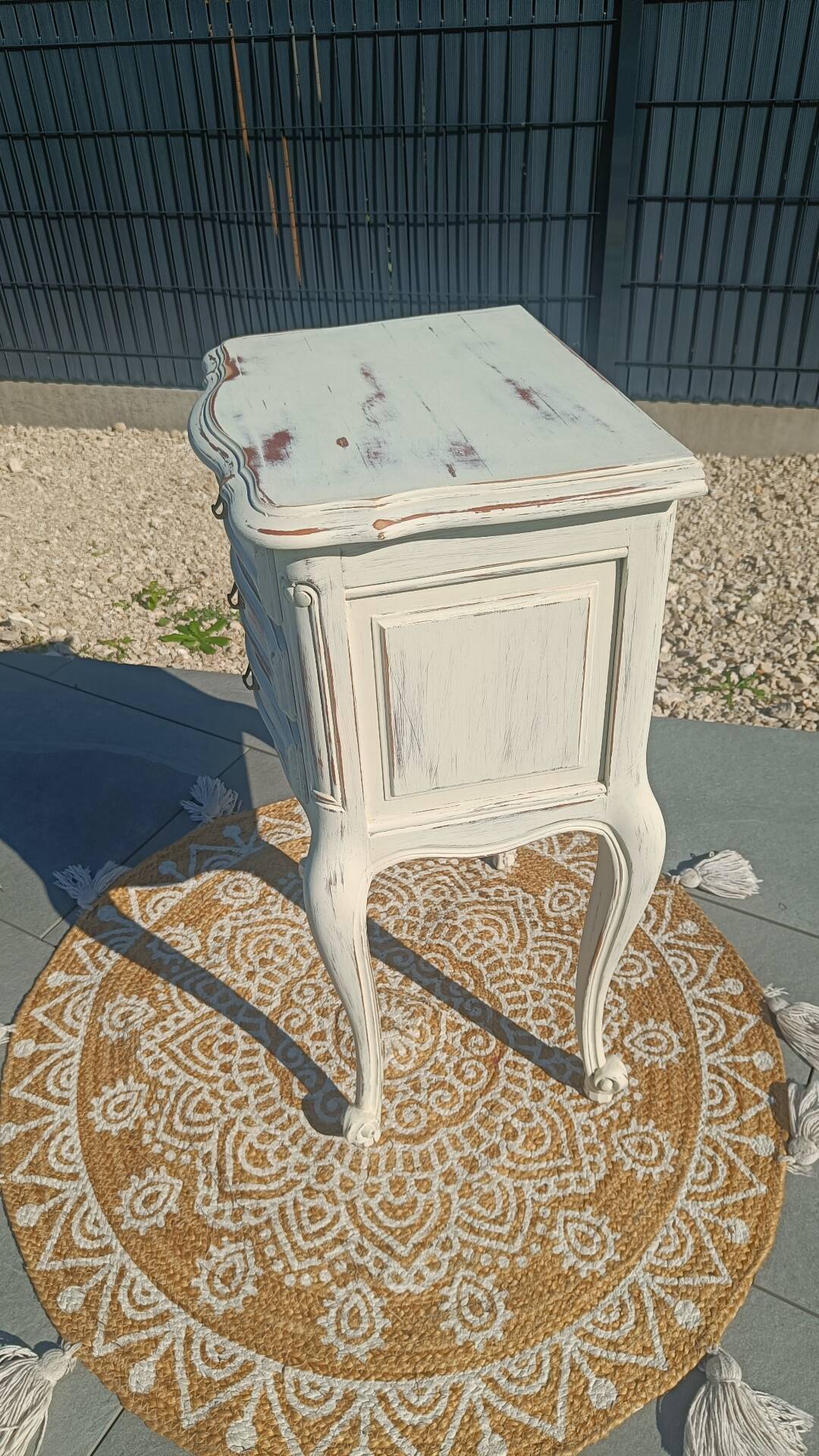 Louis XV bedside table with patina