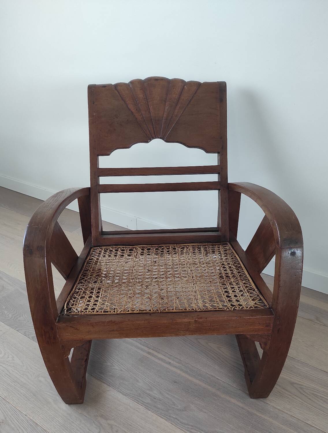 Burmese teak armchair