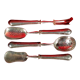 Service of 4 cutlery with silver sweets 201 gr late nineteenth century SB