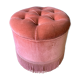 Pouf en velours rose