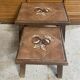 Antique nesting tables vallauris atelier barrois wood + ceramic c