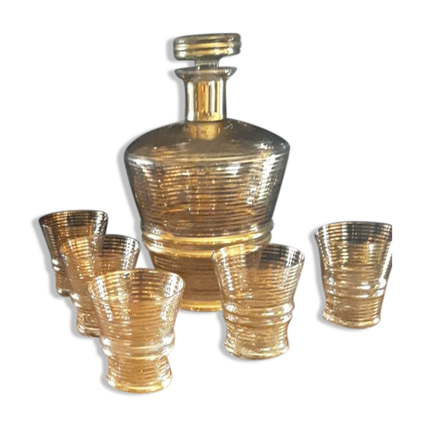 Carafe et verres - années 1950