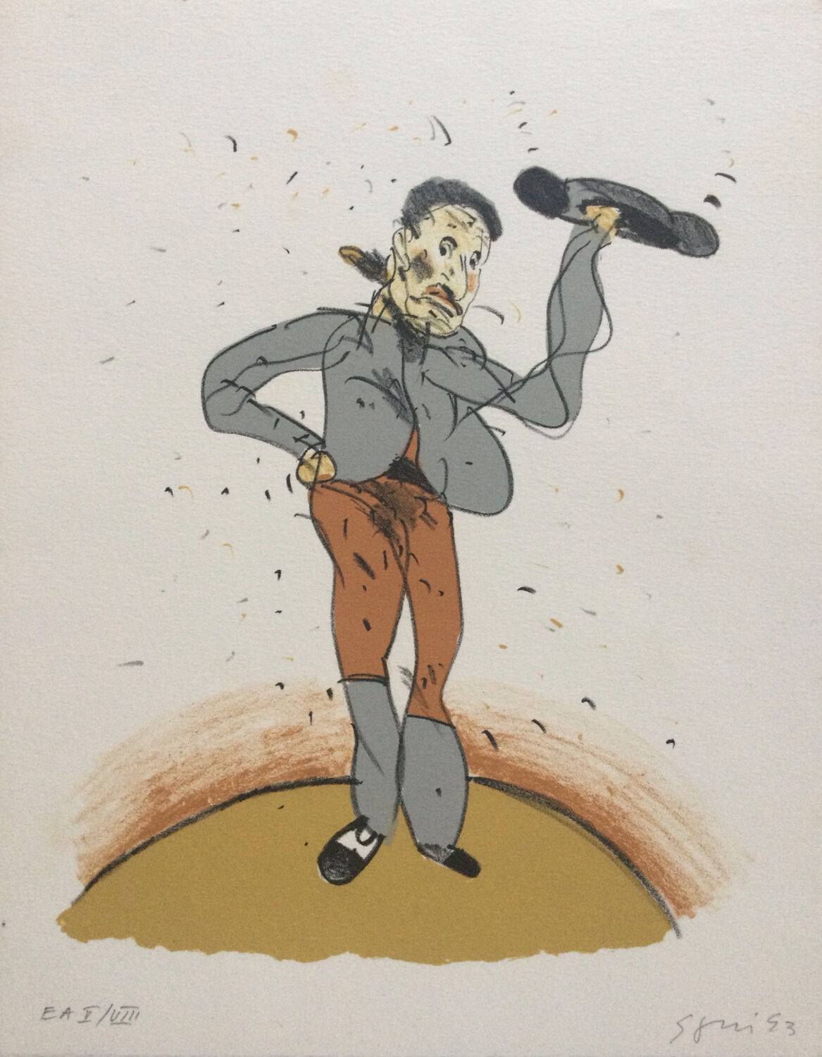 The bullfighter. Lithograph by Antonio SEGUÍ (1934-2022)