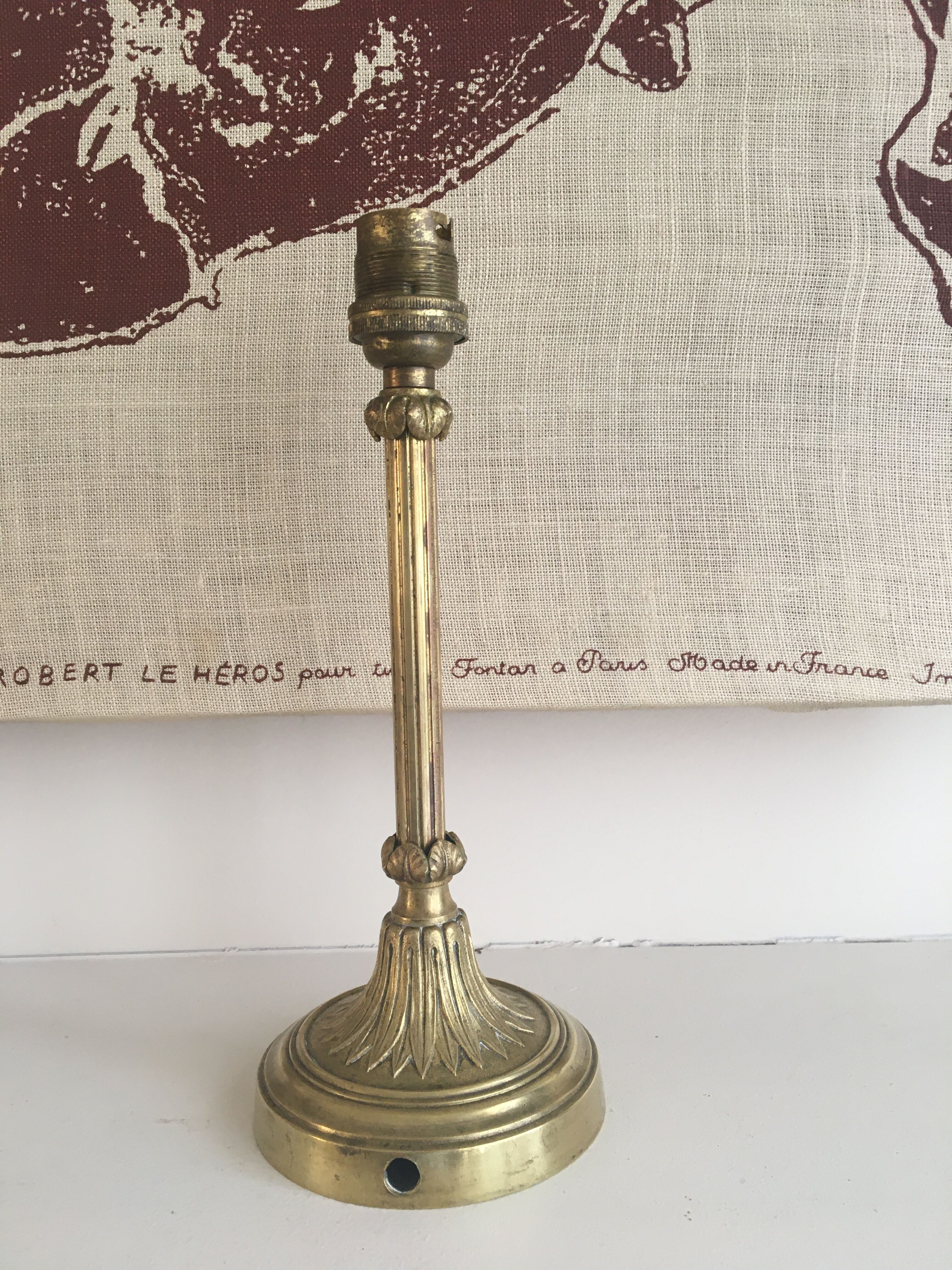 Bronze and brass lamp foot