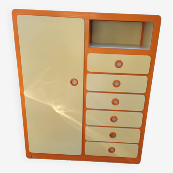 Vintage wardrobe and chest of drawers from the 1970s