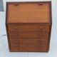 Vintage secretary and wicker rattan
