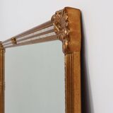 Large 20th century rectangle gilded Deknudt mirror in Baroque style, Belgiu