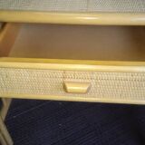 Rattan and bamboo desk or console