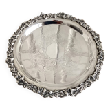 Silver-plated tripod serving dish