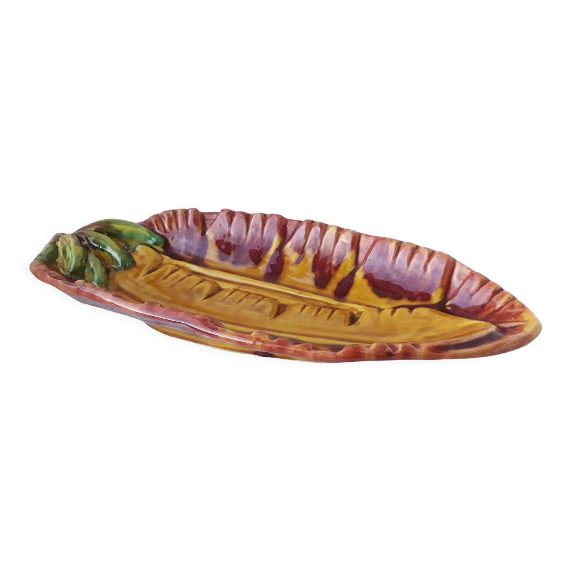 Dish Vallauris banana leaf