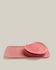Set de 4 assiettes et 1 plat rose