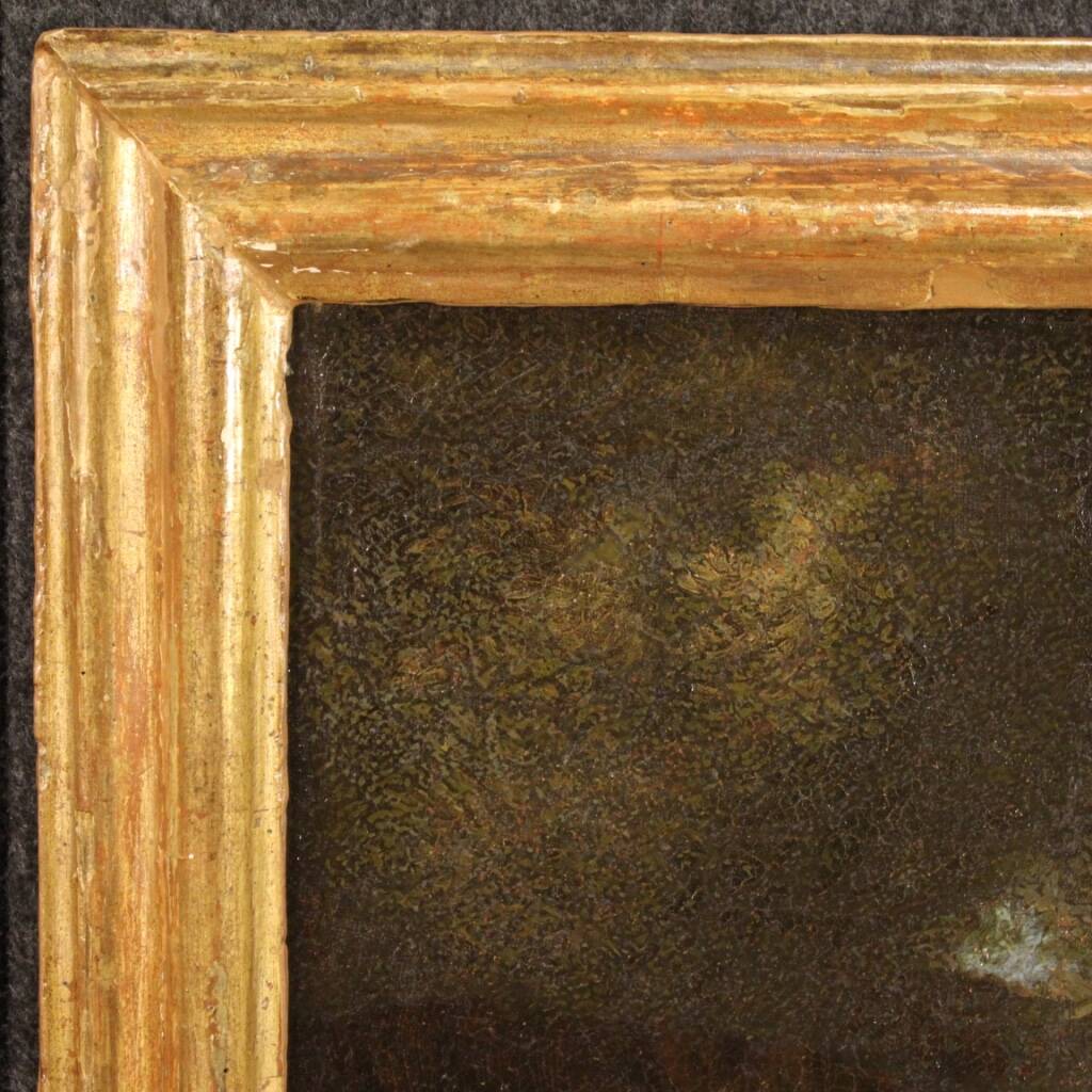 Painting wooded landscape with St. John the Baptist from 18th century
