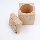 Travertine box, Italian design from the 60s-70s