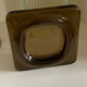 Empty glass pocket Saint Gobain vintage 70s smoked glass