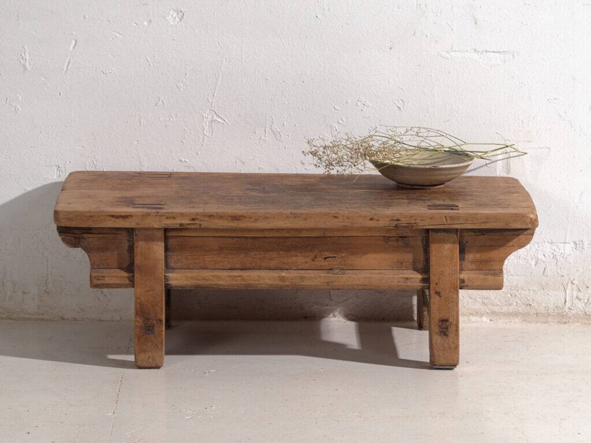Antique elm wood coffee table – China, circa 1930