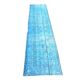2x9 Vintage Light Blue Kitchen Runner Rug, 65x276Cm
