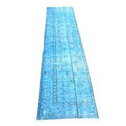 2x9 Vintage Light Blue Kitchen Runner Rug, 65x276Cm