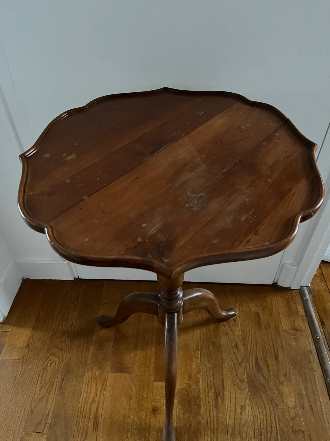 Vintage wooden pedestal table