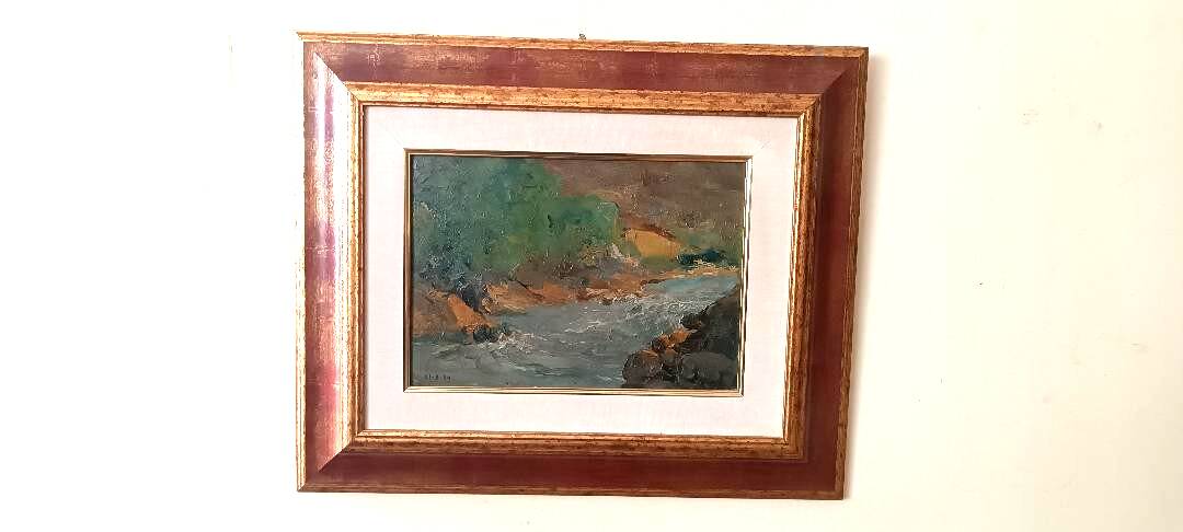 Oil painting on cardboard, dated and unsigned, late 19th century, Italian school