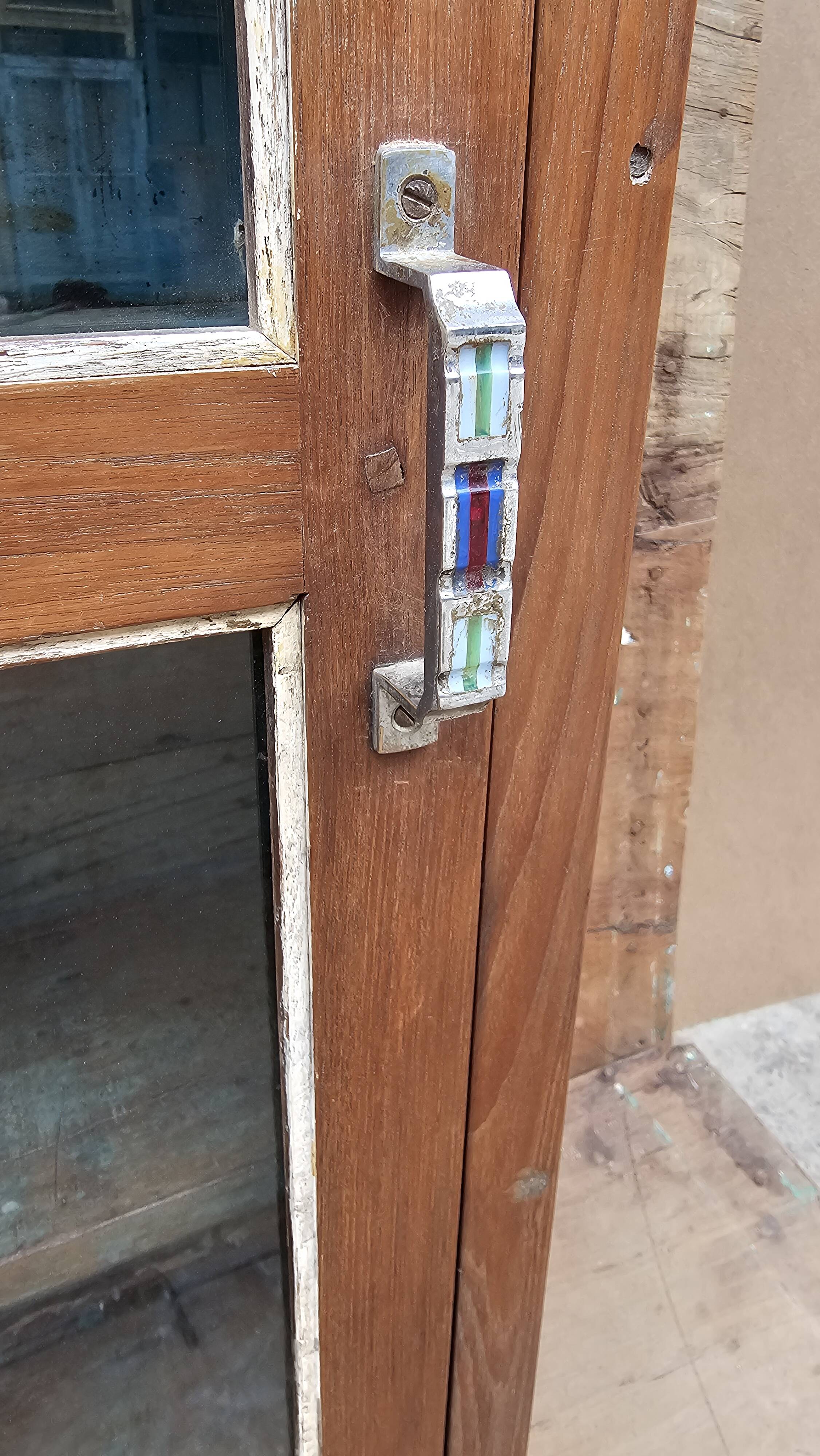 Old Art Deco display case in Burmese teak