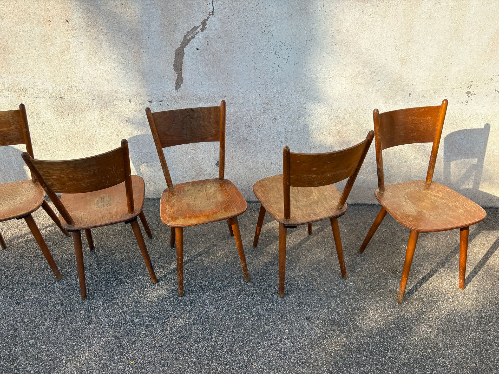 Série de 5 chaises bistrot Hiller