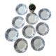 9 Ceylan soup plates from Creil and Montereau Labrador