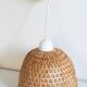 Vintage flower suspension in wicker rattan