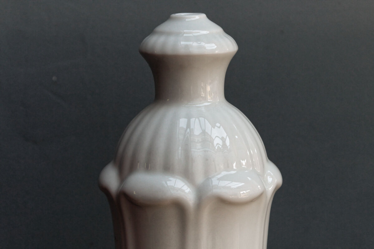 White porcelain lamp foot