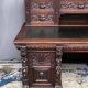 Old Renaissance style desk. Solid oak. France. Late 19th century.