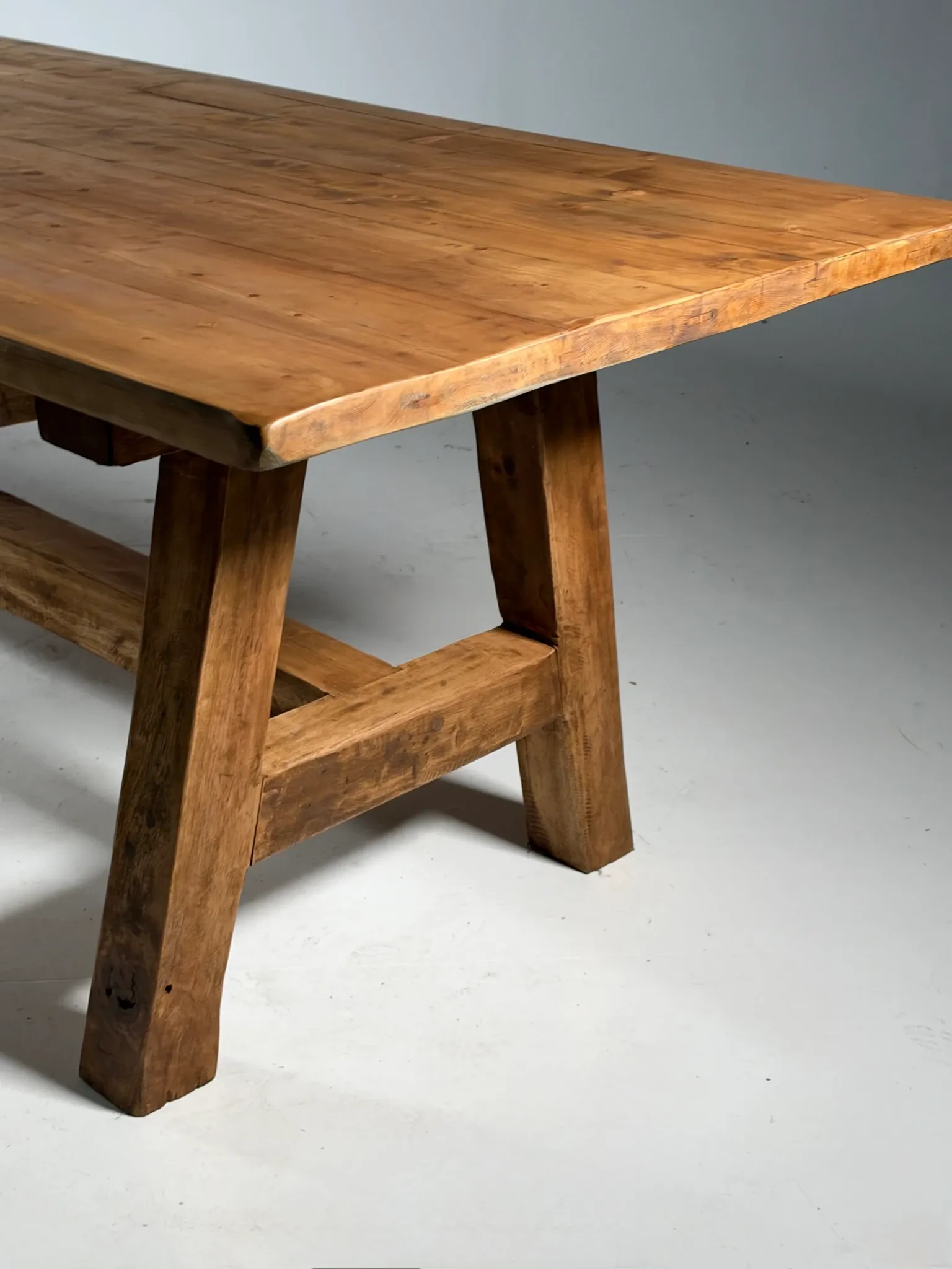 Grande table de monastère en bois style campagnard 298 cm