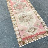 Handmade Distressed Oushak Runner Rug