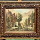 Paysage urbain. Huile sur toile.