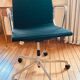 Charles Eames Vitra office armchair black fabric polished aluminum excellent condition