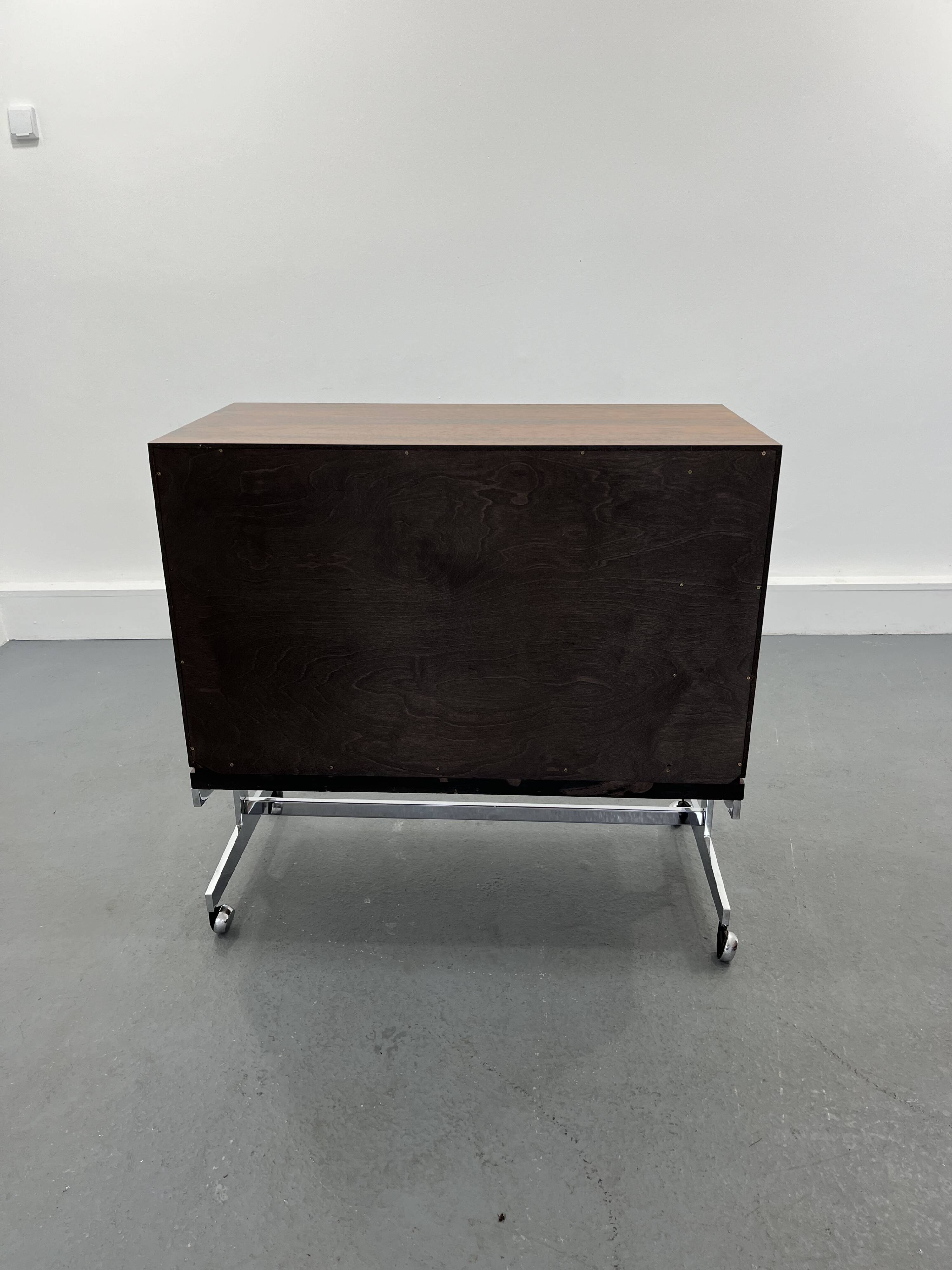 Meuble mobile vintage en bois, 1970s