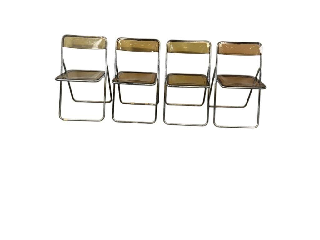 Set of 4 vintage 'plia castelli' chairs