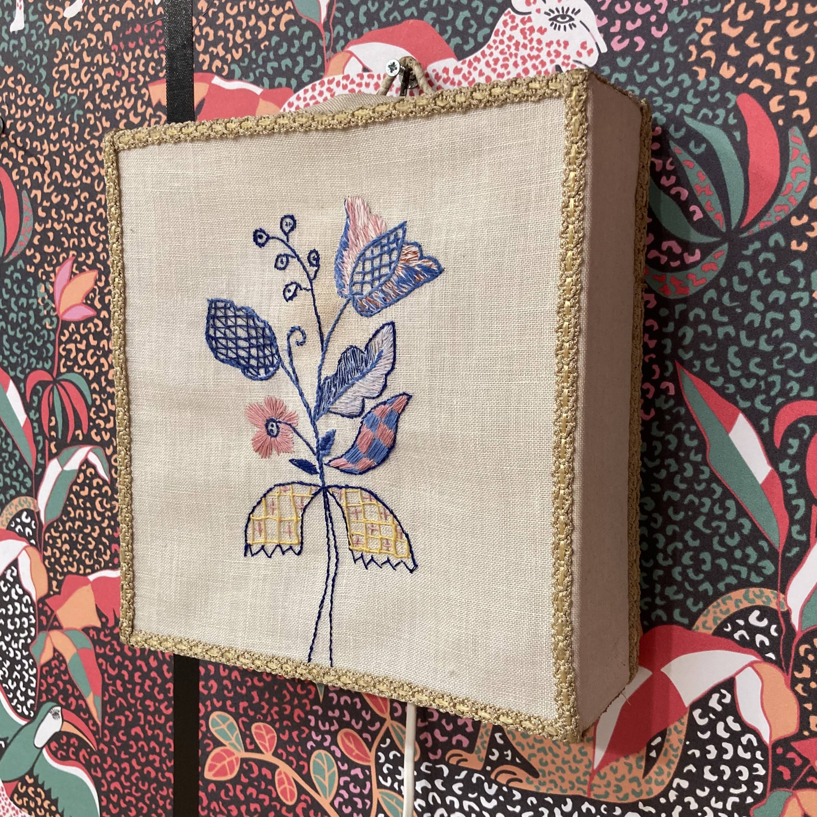 Applique embroidery, Scandinavian design, 1950s