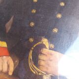 Tableau , huile sur toile , portrait d'officier XIX em