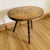 Oval side coffee table