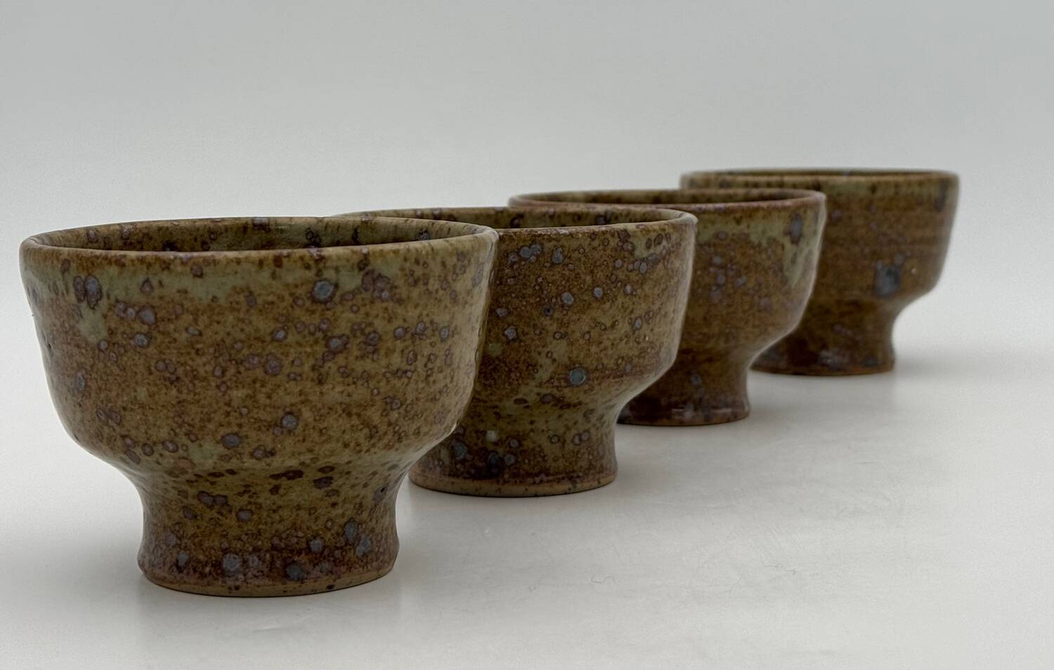 4 tasses vintage gustave tiffoche en grès